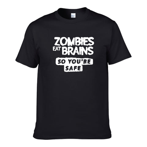 UT ZOMBIES EAT BRAINS Premium Slogan T-Shirt