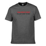 UT I'M NOT FAT I'M JUST EASY TO SEE Premium Slogan T-Shirt