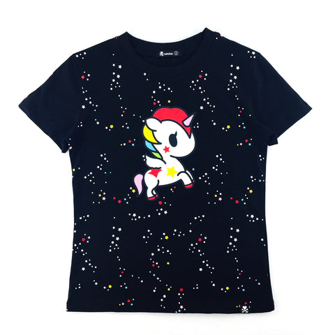 Tokidoki Unicorno Stellina Black Female T-Shirt